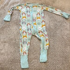 Kids Animal Print One Piece Pajamas